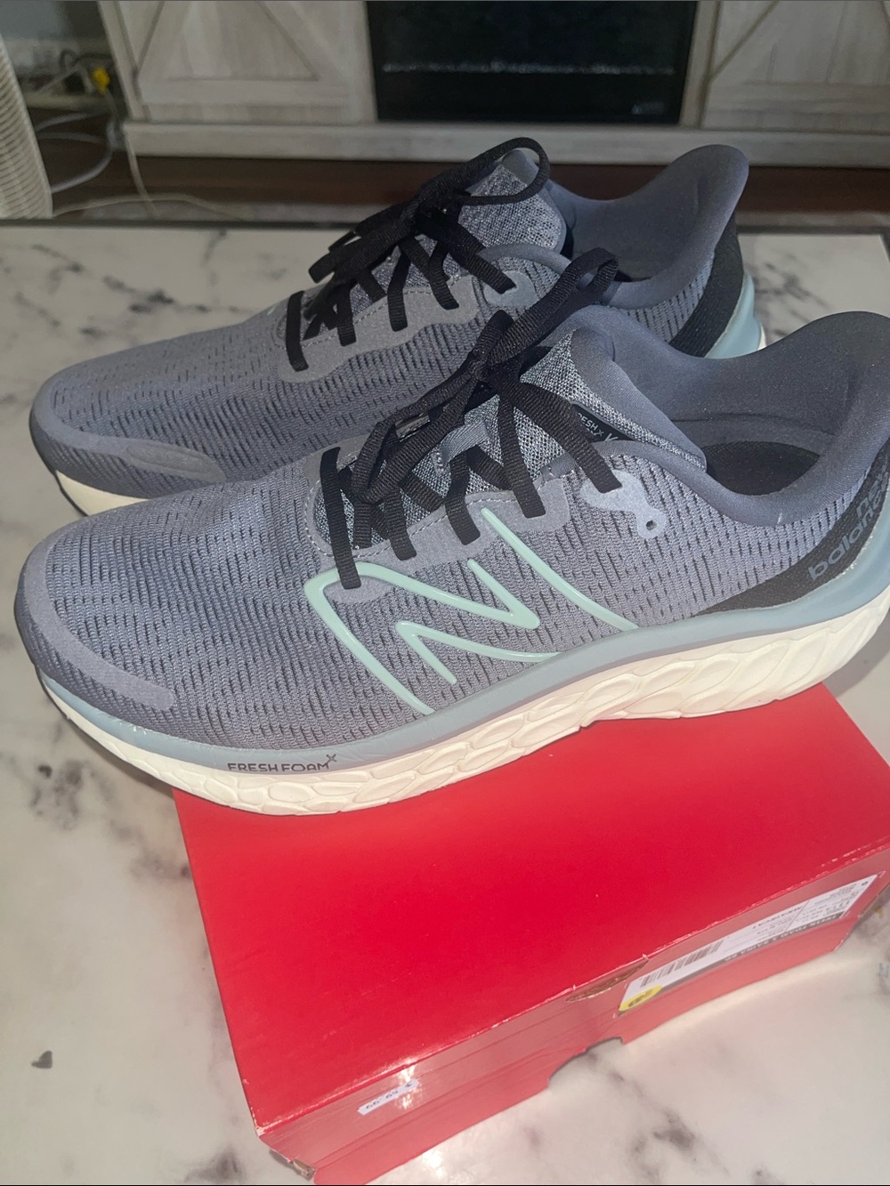 New Balance Women's Gray Running Sneakers with Mint Logo